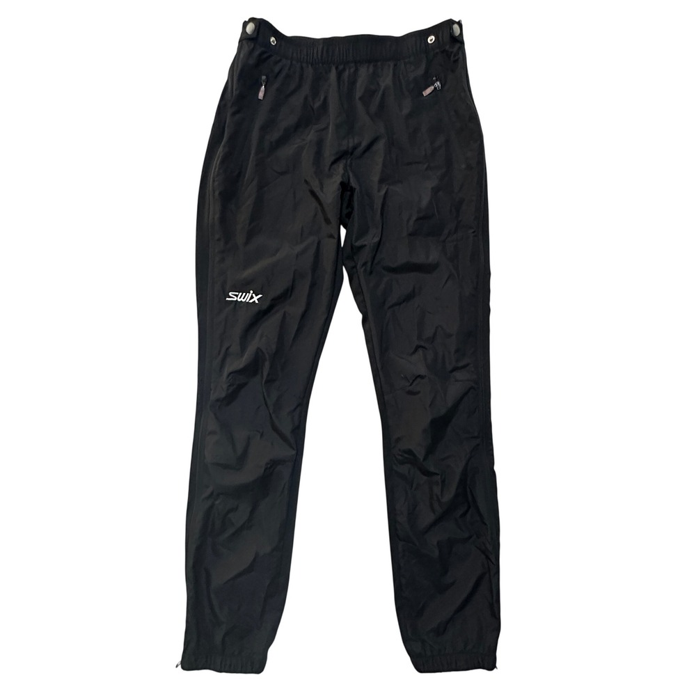 Swix Mens Large Universal Wind Pants Black Side Zip Cross Country Ski Track